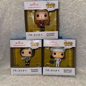 Hallmark Funko POP Friends ornaments set of 3 - Rachel, Monica, Phoebe